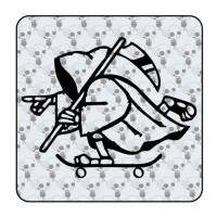 Skater La Muerte Sticker 2