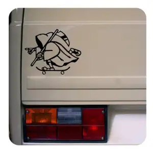 Skater La Muerte  Sticker