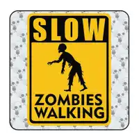 Slow Zombies Walking Sticker 2