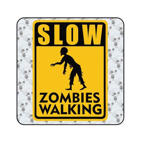 Pegatina Slow Zombies Walking. Vinilo de alta calidad, soporta perfectamente la intemperie, apto incluso para náutica. Pégala do