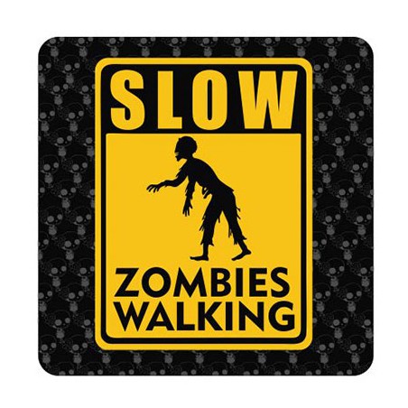 Pegatina Slow Zombies Walking. Vinilo de alta calidad, soporta perfectamente la intemperie, apto incluso para náutica. Pégala do