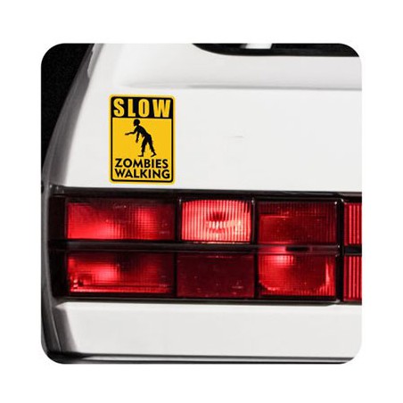 Pegatina Slow Zombies Walking. Vinilo de alta calidad, soporta perfectamente la intemperie, apto incluso para náutica. Pégala do
