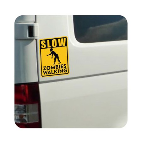 Slow Zombies Walking Sticker