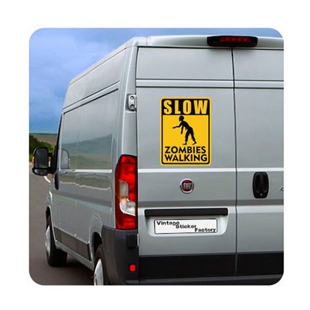 Slow Zombies Walking Sticker