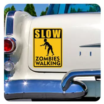 Slow Zombies Walking Sticker