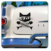 Pegatina GATOS RASPAS. Vinilo de alta calidad, soporta perfectamente la intemperie, apto incluso para náutica. Pégala donde quie