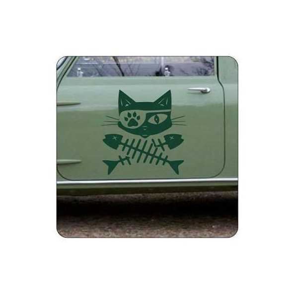 Pegatina GATOS RASPAS. Vinilo de alta calidad, soporta perfectamente la intemperie, apto incluso para náutica. Pégala donde quie