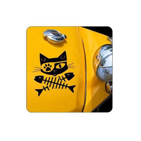 Pegatina GATOS RASPAS. Vinilo de alta calidad, soporta perfectamente la intemperie, apto incluso para náutica. Pégala donde quie