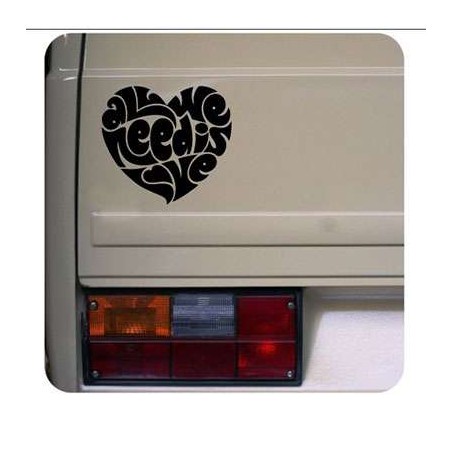 Autocollant ALL WE NEED IS LOVE