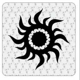 Pegatina SOL TRIBAL. Vinilo de alta calidad, soporta perfectamente la intemperie, apto incluso para náutica. Pégala donde quiera 2