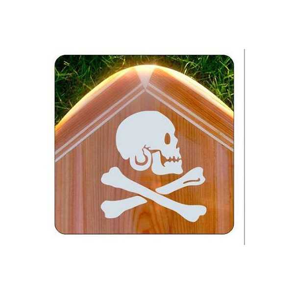 Pegatina CALAVERA PIRATA. Vinilo de alta calidad, soporta perfectamente la intemperie, apto incluso para náutica. Pégala donde q