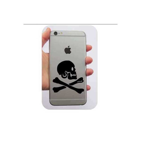 Pegatina CALAVERA PIRATA. Vinilo de alta calidad, soporta perfectamente la intemperie, apto incluso para náutica. Pégala donde q