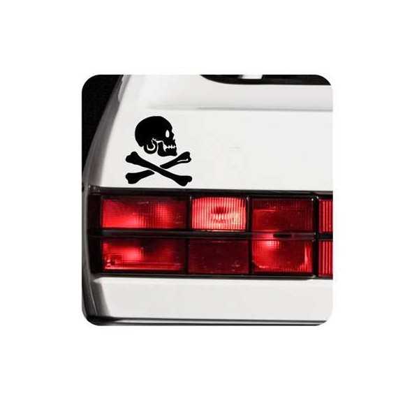 Pegatina CALAVERA PIRATA. Vinilo de alta calidad, soporta perfectamente la intemperie, apto incluso para náutica. Pégala donde q