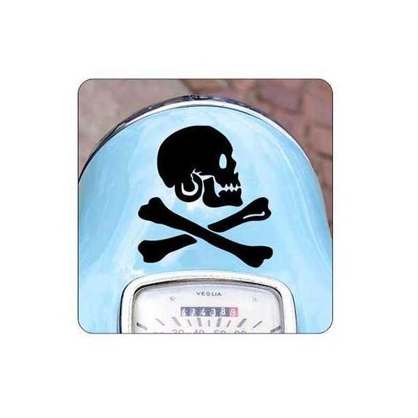 Pegatina CALAVERA PIRATA. Vinilo de alta calidad, soporta perfectamente la intemperie, apto incluso para náutica. Pégala donde q