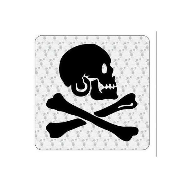 Pegatina CALAVERA PIRATA. Vinilo de alta calidad, soporta perfectamente la intemperie, apto incluso para náutica. Pégala donde q