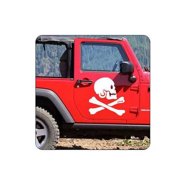 Pegatina CALAVERA PIRATA. Vinilo de alta calidad, soporta perfectamente la intemperie, apto incluso para náutica. Pégala donde q