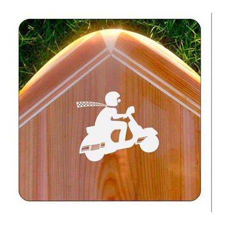 Pegatina Vespa. Vinilo de alta calidad, soporta perfectamente la intemperie, apto incluso para náutica. Pégala donde quieras, un
