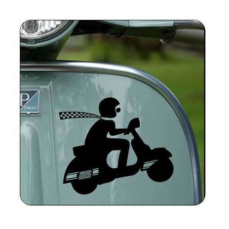 Pegatina Vespa. Vinilo de alta calidad, soporta perfectamente la intemperie, apto incluso para náutica. Pégala donde quieras, un