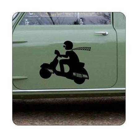 Pegatina Vespa. Vinilo de alta calidad, soporta perfectamente la intemperie, apto incluso para náutica. Pégala donde quieras, un