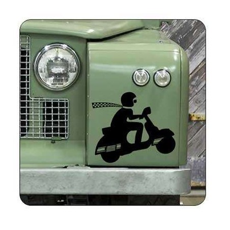 Pegatina Vespa. Vinilo de alta calidad, soporta perfectamente la intemperie, apto incluso para náutica. Pégala donde quieras, un