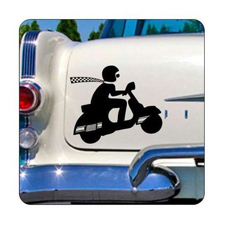 Pegatina Vespa. Vinilo de alta calidad, soporta perfectamente la intemperie, apto incluso para náutica. Pégala donde quieras, un
