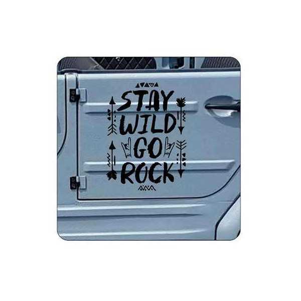 Pegatina STAY WAIL GO ROCK. Vinilo de alta calidad, soporta perfectamente la intemperie, apto incluso para náutica. Pégala donde