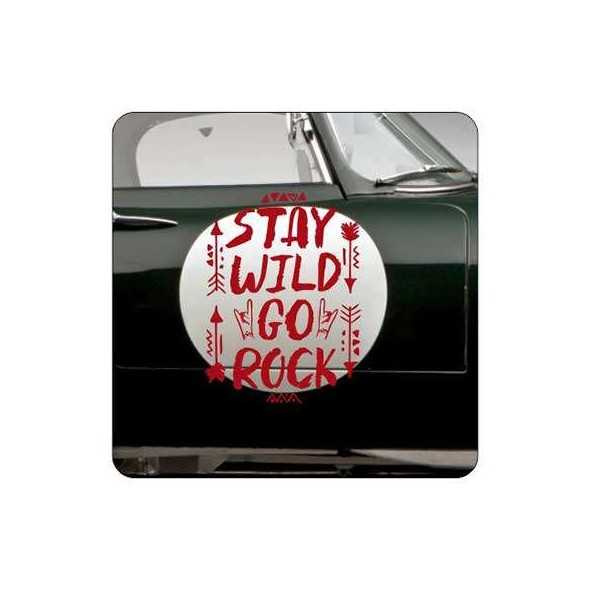 Pegatina STAY WAIL GO ROCK. Vinilo de alta calidad, soporta perfectamente la intemperie, apto incluso para náutica. Pégala donde