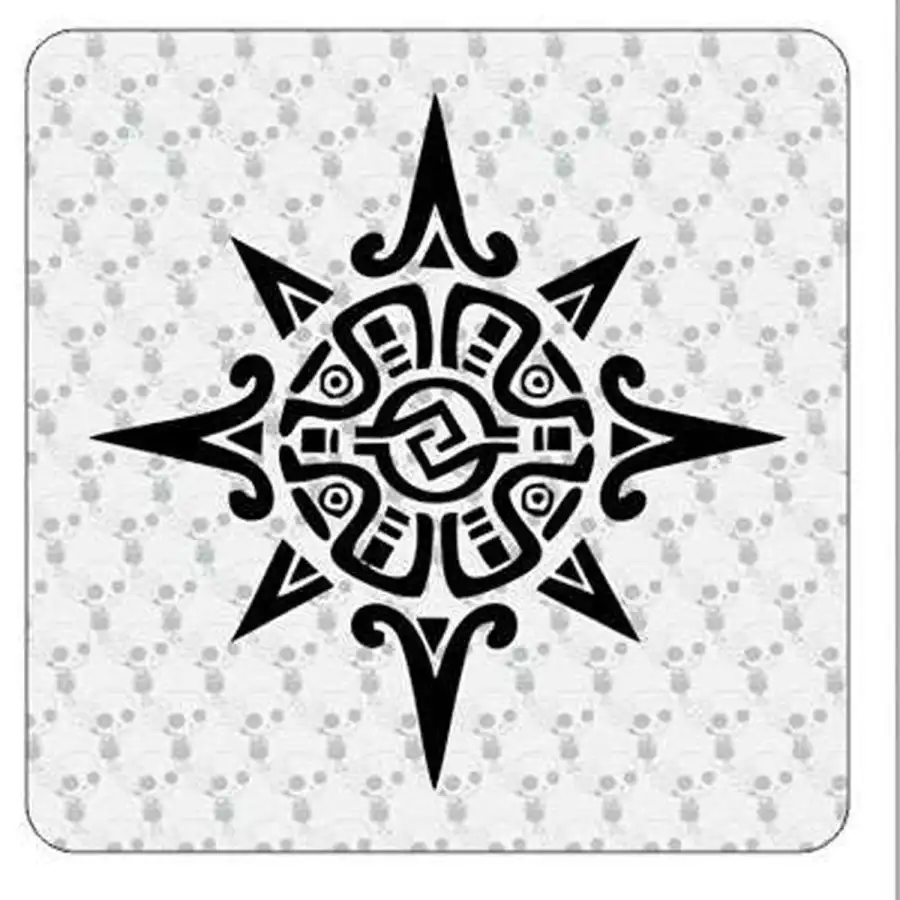 Pegatina SOL TRIBAL. Vinilo de alta calidad, soporta perfectamente la intemperie, apto incluso para náutica. Pégala donde quiera