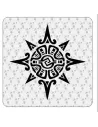 Pegatina SOL TRIBAL. Vinilo de alta calidad, soporta perfectamente la intemperie, apto incluso para náutica. Pégala donde quiera