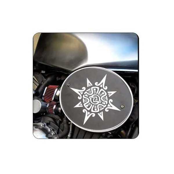 Pegatina SOL TRIBAL. Vinilo de alta calidad, soporta perfectamente la intemperie, apto incluso para náutica. Pégala donde quiera