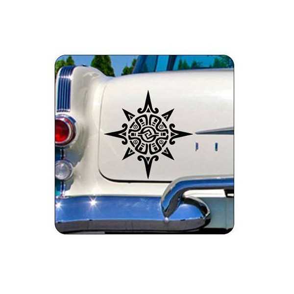 Pegatina SOL TRIBAL. Vinilo de alta calidad, soporta perfectamente la intemperie, apto incluso para náutica. Pégala donde quiera