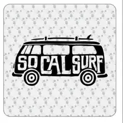 Pegatina SOCAL SURF. Vinilo de alta calidad, soporta perfectamente la intemperie, apto incluso para náutica. Pégala donde quiera 2
