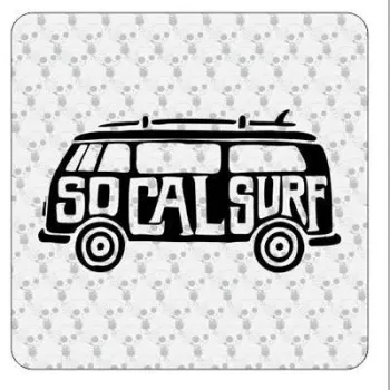 Pegatina SOCAL SURF. Vinilo de alta calidad, soporta perfectamente la intemperie, apto incluso para náutica. Pégala donde quiera