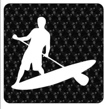 Pegatina SUP PADDLE SURF. Vinilo de alta calidad, soporta perfectamente la intemperie, apto incluso para náutica. Pégala donde q