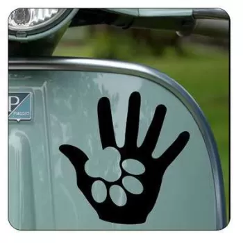 HUELLAS HOMBRE PERRO Sticker