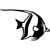 Autocollant pez tropical