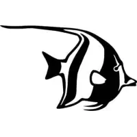 Pegatina PEZ TROPICAL. Pegatinas surferas.