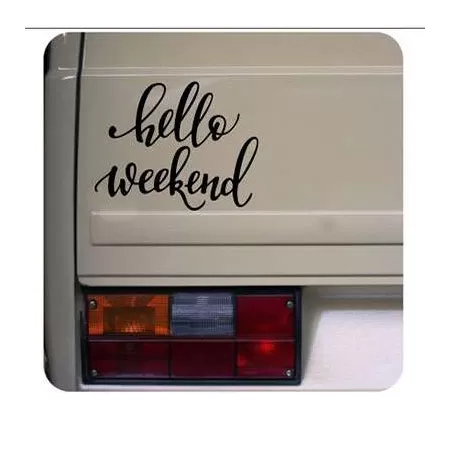 HELLO WEEKEND Aufkleber