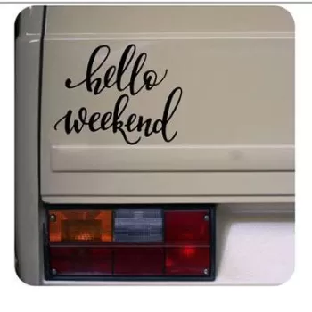 HELLO WEEKEND Aufkleber