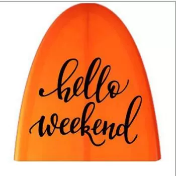 HELLO WEEKEND Aufkleber