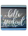 HELLO WEEKEND Aufkleber