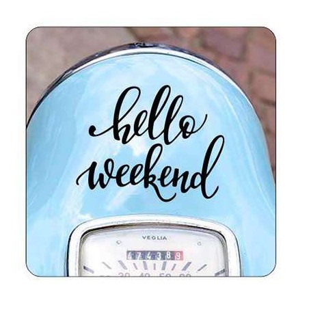 HELLO WEEKEND Aufkleber