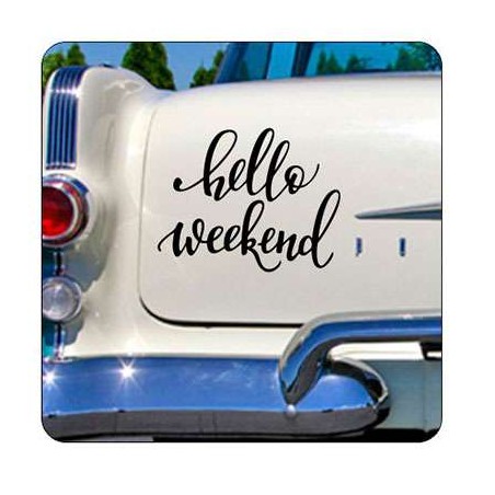 HELLO WEEKEND Aufkleber