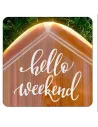 HELLO WEEKEND Aufkleber