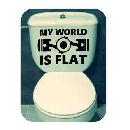 Autocollant My World Is Flat