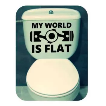 My World Is Flat Aufkleber