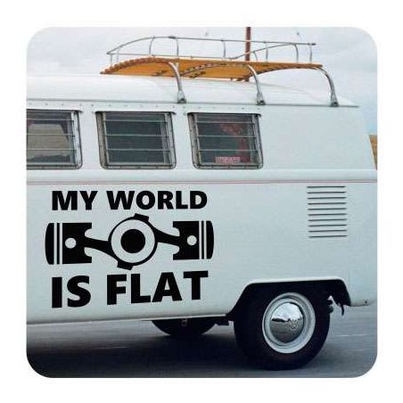 Autocollant My World Is Flat