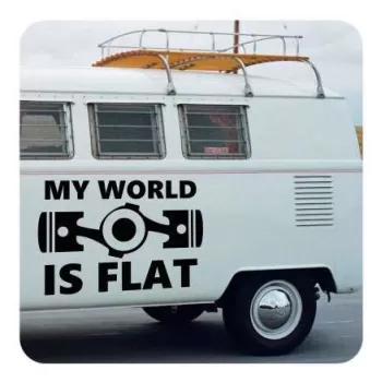 My World Is Flat Aufkleber