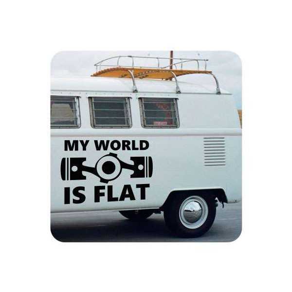 My World Is Flat Sticker