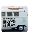 My World Is Flat Aufkleber